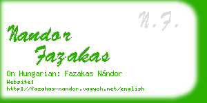 nandor fazakas business card