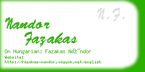 nandor fazakas business card